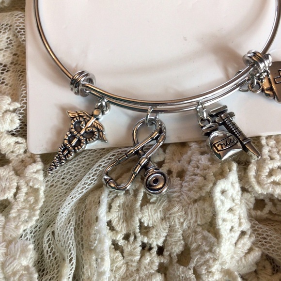 Frontline Boutique Hero’s Healthcare Bangle Charm Fashion Bracelet - Picture 4 of 6